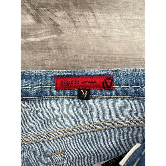 Vigoss Pedal Pusher Capri Jeans Size 8 Medium Wash 29 M2 - Picture 4 of 7
